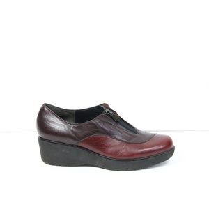 Munro Shoes Wedge Heel Women Platform Loafer sz 7.5 Wearable Art